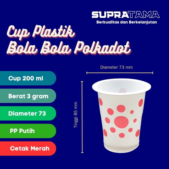 CUP PUTIH BOLA MERAH