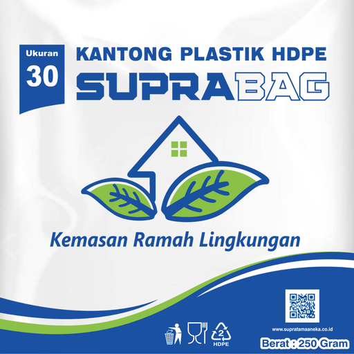 [35.002.00023] KANTONG PLASTIK HD TRANSPARAN 0.03 X 50/30 X 55